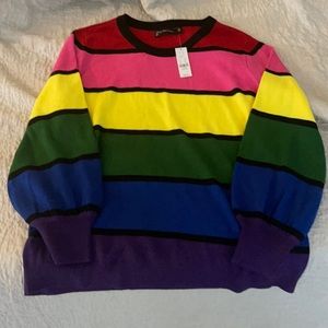 NWT: New York and Co rainbow sweater.